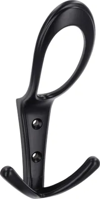 Produktbild von Siro Huthaken Deneb 76x161mm Zinkdruckguss schwarz matt mit Schrauben