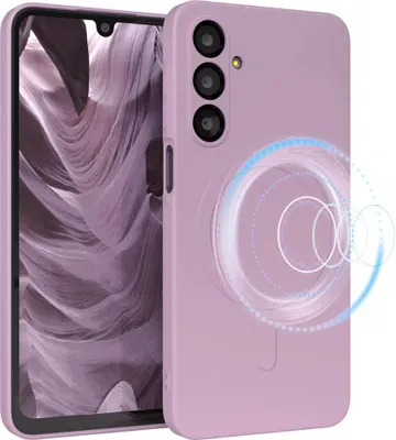 Produktbild von EAZY CASE - Silikonhülle magnetisch für Samsung Galaxy A16, Hülle Silikon, weich stoßfeste Magnet Handyhülle, Schutzhülle mit Kameraschutz, TPU Bumper in Lila