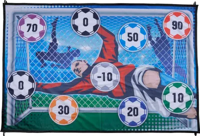 Produktbild von Eddy Toys Fußballtor Spielset Fußball Trainingszubehör mit Zielscheibe und Ball - Innen und Außen Fußball Tor für Kinder - Klappbares Fußballtor