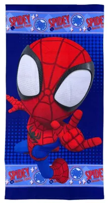 Obrázok produktu pre Rýchloschnúci plážový uterák s motívom Spider-Mana od Marvelu, vyrobený z polyesterovej mikrovlákna, určený pre deti, rozmery 24 palcov