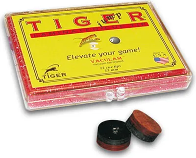 Produktbild von Tiger Jump/Break Billard Queue-Spitze 15 mm, laminiert, superhart, aus Leder