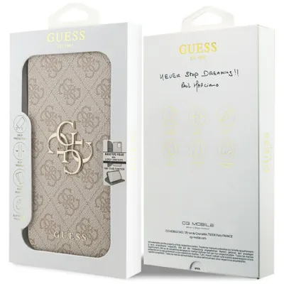 Zdjęcie produktu dla Etui Guess Book 4G Metal Logo Na Iphone 17 Pro Max - Różowe