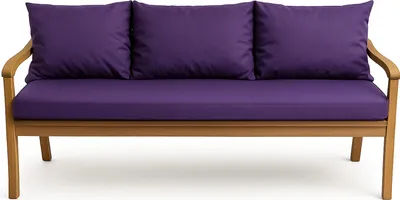 Obrázok produktu pre Vankúše na záhradnú lavicu| Sedák 150x60x7 + operadlo 3x 56x50cm| vankúš na záhradnú hojdačku Fialový| Polstry na záhradného nábytku pre 3 osoby