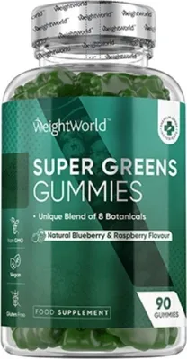 Produktbild von Nahrungsergänzungsmittel WeightWorld Super Greens Gummies, 90 Stück