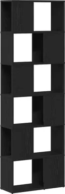 Produktbild von vidaXL Bücherregal/Raumteiler Schwarz Eichen-Optik 60x24x186 cm
