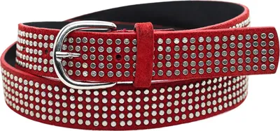 Produktbild von Nietengürtel RivettiRosso aus echtem Leder,  Italy von collezione alessandro