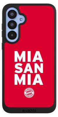 Produktbild von NIVOCASE Handyhülle für Samsung Galaxy A55 5G  Hülle NIVOpure Case Schwarz FC Bayern München FCB Mia San Mia