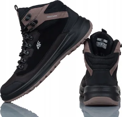 Produktbild von 4F Damen Trekking Schuhe Schwarz Atmungsaktiv Wasserdicht Obdh268 21S R-36