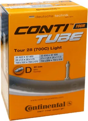Produktbild von Continental Schlauch 32-47/622-642 D40, TOUR 28 Light, ca. 102g