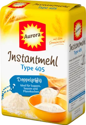 Aurora Instantmehl doppelgriffiges Weizenmehl Typ 405 Packung 1000g