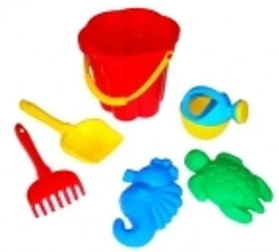 Image de Garniture de seau Fleur moyenne avec arrosoir mini