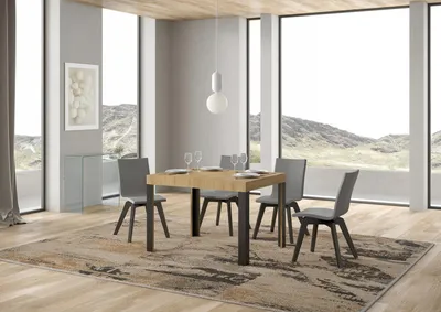 Produktbild von ITAMOBY - Ausziehtisch 120/204x80 cm Linea Eiche Natur Tischbeine Anthrazit