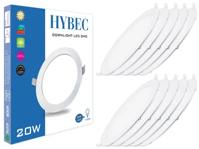 LED-Einbaudownlight 20 W, 10 Stück, neutralweiß 4000 K, 1600 lm