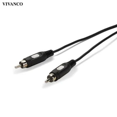 Produktbild von ViVanco™46/02 15, RCA, Männlich, RCA, Männlich, 1,5 m, Schwarz