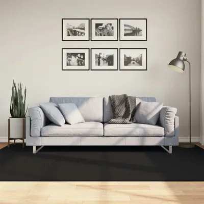 Produktbild von Möbel Teppich HUARTE Kurzflor Weich und Waschbar Schwarz 160x230 cm - Designerteppiche &46094