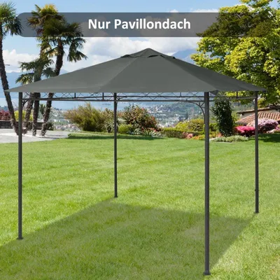 Immagine prodotto di Tetto di ricambio per gazebo, dimensioni 295-300 x 295-300 cm | Colore: grigio scuro
