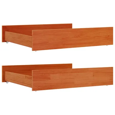 Produktbild von Bettschubladen 2 Stk. Wachsbraun Massivholz Kiefer