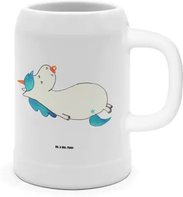 Produktbild von Mr. & Mrs. Panda Seidel Einhorn Schnuller - Weiß - Geschenk, Tonkrug, Geburtstag, Steinkrug, Geburt, Humpen, Säugling, Krug, Bier, Deko, Einhörner