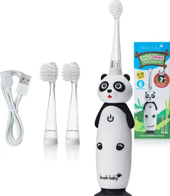 Obrázek produktu pro Brush-Baby BRB228, Dětský, Černá, Bílá, 2 min, Měkké, Baterie, Zabudovaná baterie