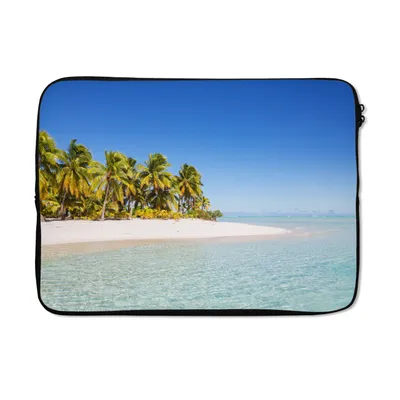 Produktbild von MuchoWow® Laptop Hülle 13 Zoll Meer - Insel - Palme Laptoptasche - Laptophülle - Sleeve - Rundumschutz