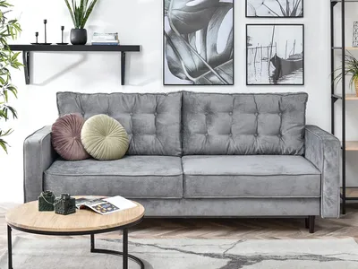 Produktbild von Schlafsofa LUZOLO – Grau/Walnuss
