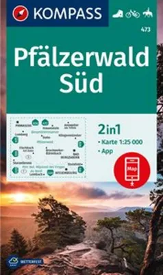 Produktbild von KOMPASS Wanderkarte 473 Pfälzerwald Süd 1:25.000