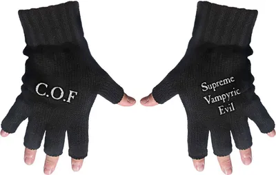 Obrázok produktu pre Cradle Of Filth - Uni rukavice bez prstov "Supreme Vampiric Evil" RO7807 (One Size) (Black/White)