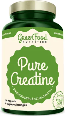 Image de GreenFood Nutrition, Créatine Pure, 120 capsules