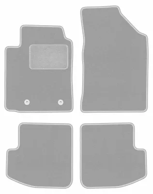 Produktbild von Velours-Fußmatten für Toyota Yaris I 1999-2005 (3-Türer) – 4-tlg, Grau, passgenau – Wielganizator OSLO