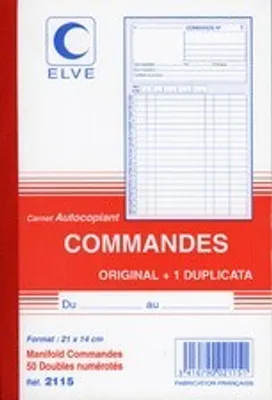 Produktbild von ELVE manifolds "Commandes", 210 x 148 mm