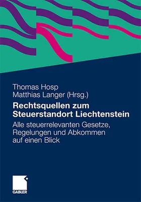 Zdjęcie produktu dla Rechtsquellen zum Steuerstandort Liechtenstein