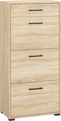 Produktbild von Schuhschrank 60 cm mit 3 Klappen Eiche hell CHEB-131