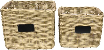 Obrázok produktu pre Kôš na sadenie prútený elegantný súbor 2 boxov na skladovanie košíkov