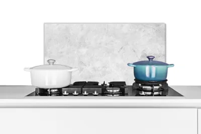 Produktbild von KitchenYeah®  Spritzschutz Küche - Küchenrückwand - Wandschutz für Herd und Spüle - Marmor - Textur - Grau - Marmoroptik 70x30 - Alu-Dibond (Alternative zum Spritzschutz aus Glas) - Hitzebeständig - H