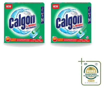 Imagen del producto de 2 tabletas de Calgon para la limpieza de lavadoras - Protege contra la cal - Paquete de ahorro - 2 unidades