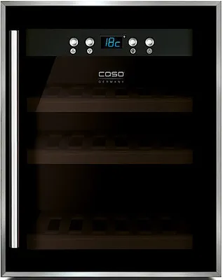 Produktbild von Caso WineSafe 12, Freistehend, 12 Flasche(n), 80 W, F, Innenbeleuchtung, Schwarz