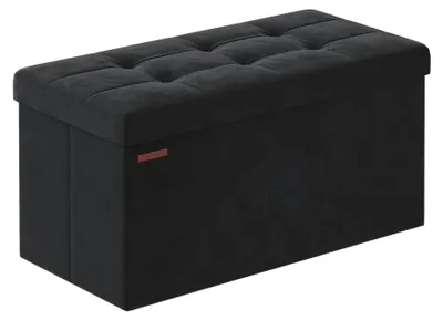 Image de SONGMICS : Tabouret de rangement, banc pliable, 38 x 76 x 38 cm