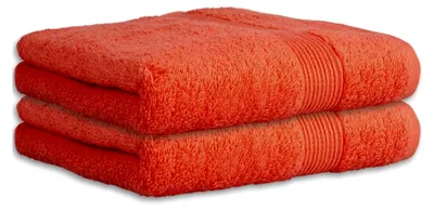 Produktbild von Bari Handtuch Doppelpack 30 x 50 cm terrakotta Baumwolle Frottee Gästehandtuch
