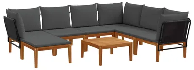 Imagen del producto de vidaXL, 8 unidades. Madera de acacia maciza y cuerda, diseño natural
