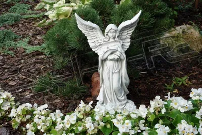 Produktbild von Grabschmuck Grab Stein Dekoration Engel Figur Skulptur Gott Heilig 46cm  S101221