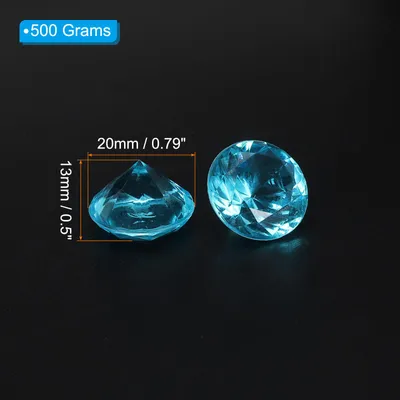Produktbild von 270 Stš¹ck Acryl-Diamanten Vasenfš¹ller Kunststoff 20mm Falsche Kristalle Edelsteine Hochzeitstisch Streuung Diamant Konfetti fš¹r Brautparty, Mehrfarbig (500 Gramm/1 Pfund)
