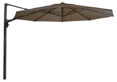 Produktbild von Lesli Living - Sonnenschirm zum Aufklappen Virgo - Taupe - Ø350cm
