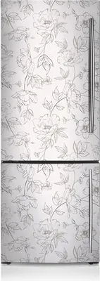Produktbild von Kühlschrankmagne Kühlschrank Aufkleber Magnetfolie Dekoration 60x180 cm - Skizzierte Blumen