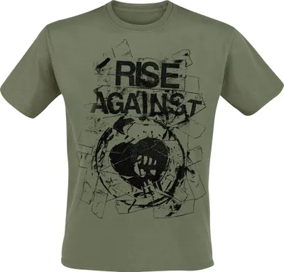 Produktbild von Rise Against T-Shirt Herren Tape oliv Band-Merch, Bands 100% Baumwolle L