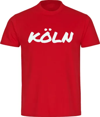 Produktbild von multifanshop Herren T-Shirt - Köln - Textmarker, rot, Größe XL
