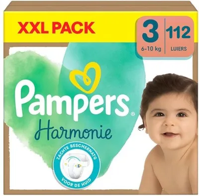 Produktbild von Pampers Harmonie Windeln Größe 3 (6–10 kg) – 112 Windeln – Vorteilspackung