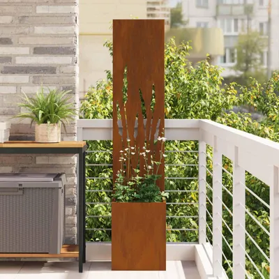 Obrázek produktu pro vidaXL Zahradní paraván, rezavý, 32 x 150 cm, z nerezové oceli odolné proti povětrnostním vlivům
