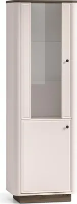 Produktbild von Wohnzimmer Vitrine in Beige mit Eiche, moderner Stil, 1 Tür - VEJANO-131