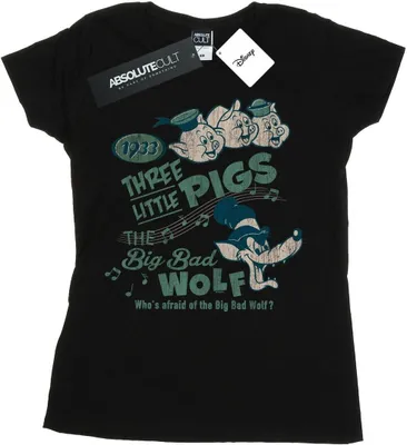 Produktbild von Disney - "Who's Afraid Of The Big Bad Wolf" T-Shirt für Damen BI15944 (M) (Schwarz)