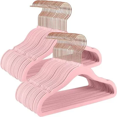 Produktbild von Famanu Baby Kleiderbügel Antirutsch 50 Stück - Rosa